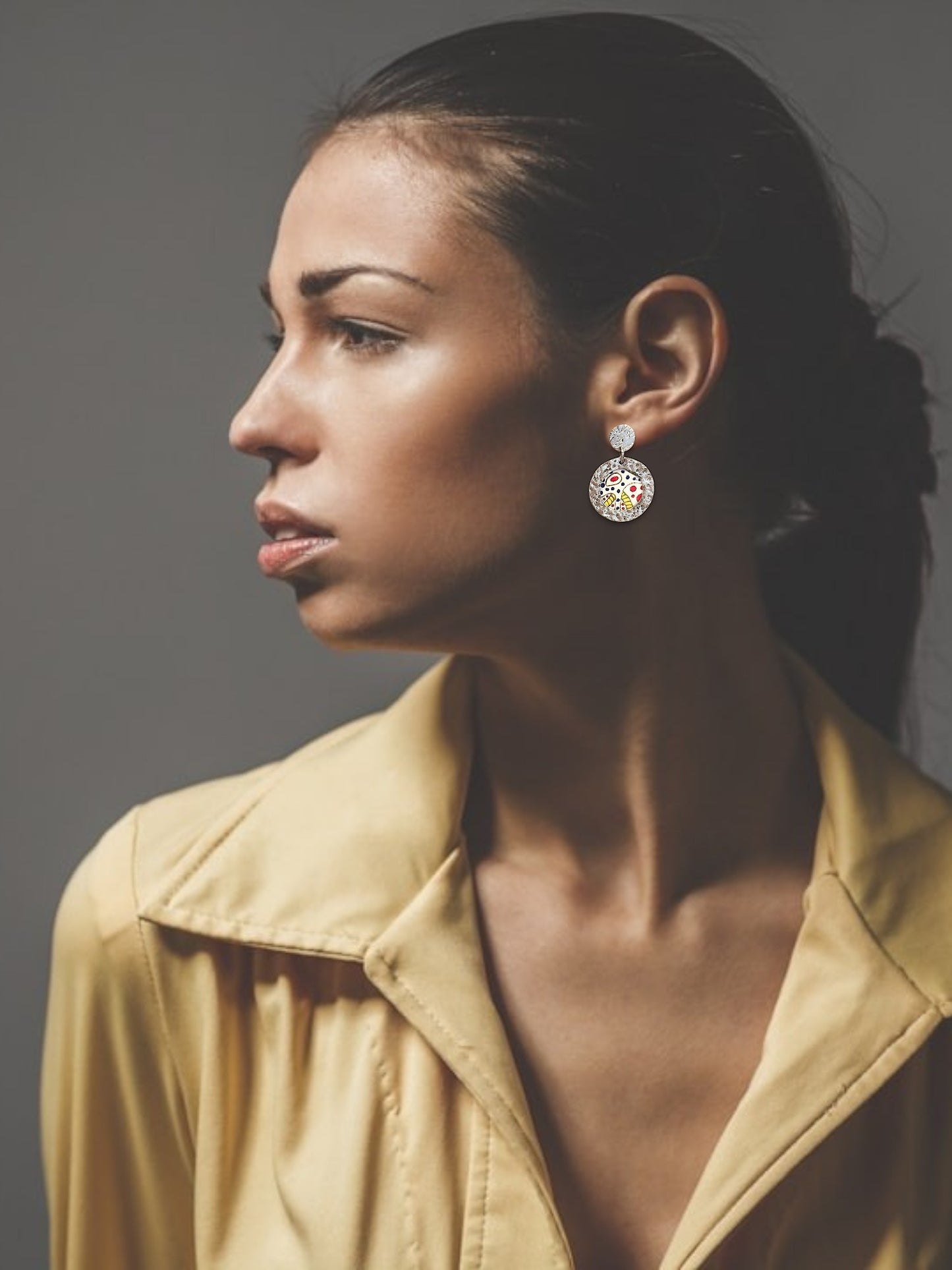 Vibrant Mason Stain Earrings