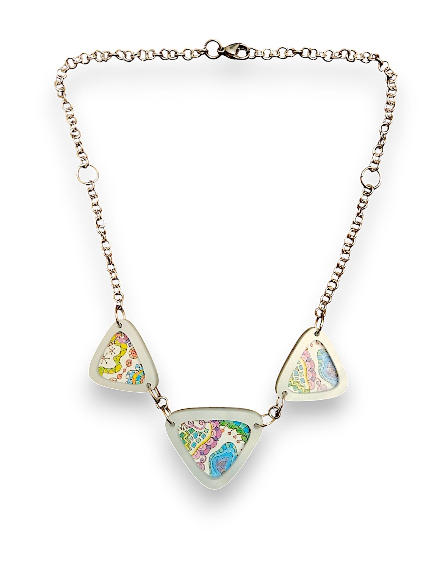Cadre - 3-Way White & Brights Necklace