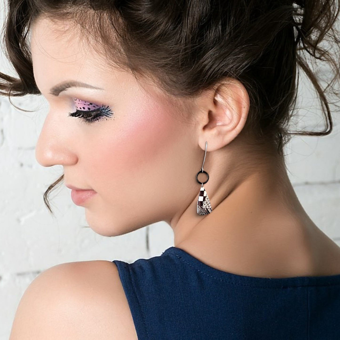 Black & White Decal Earrings