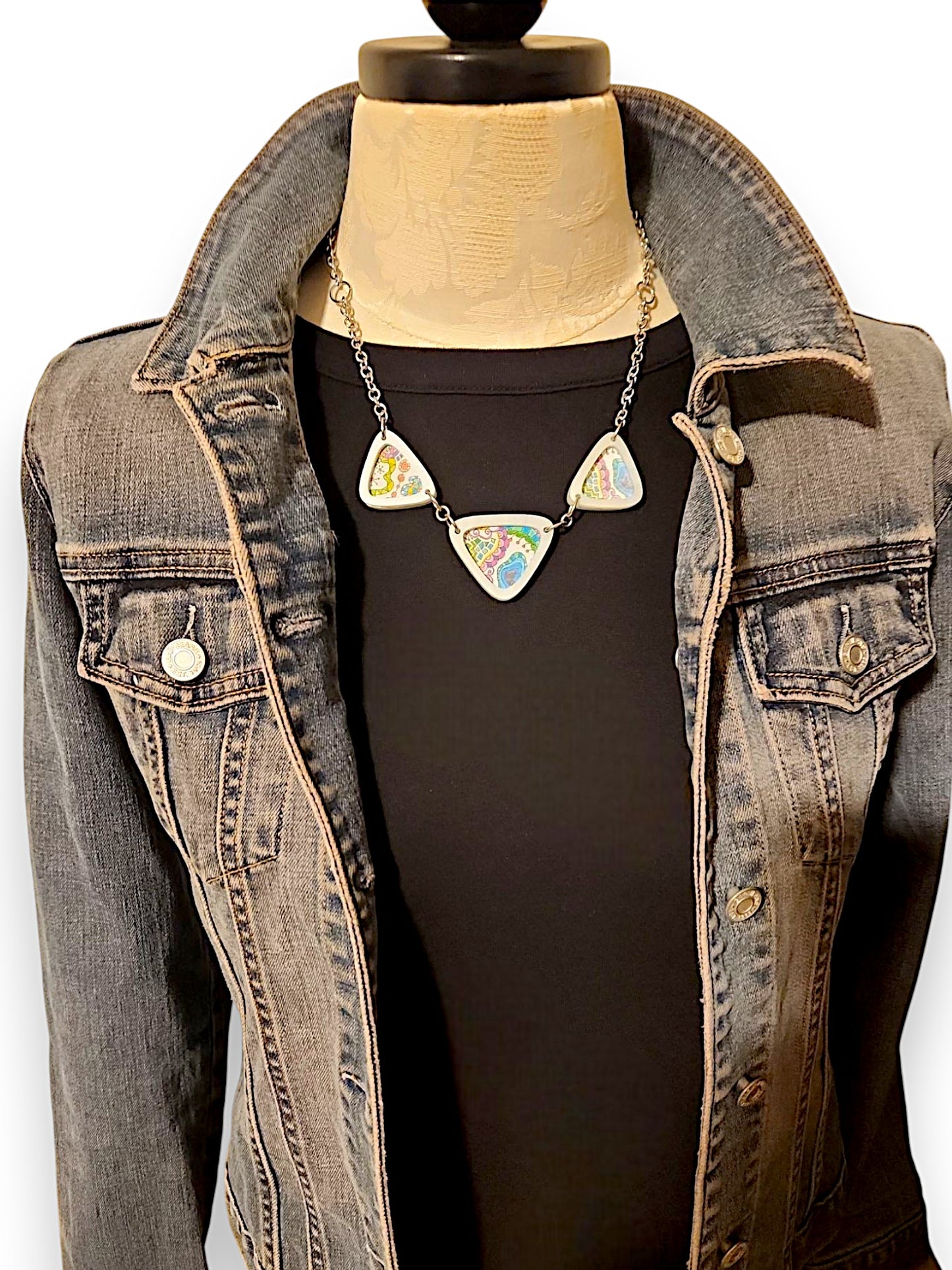 Cadre - 3-Way White & Brights Necklace