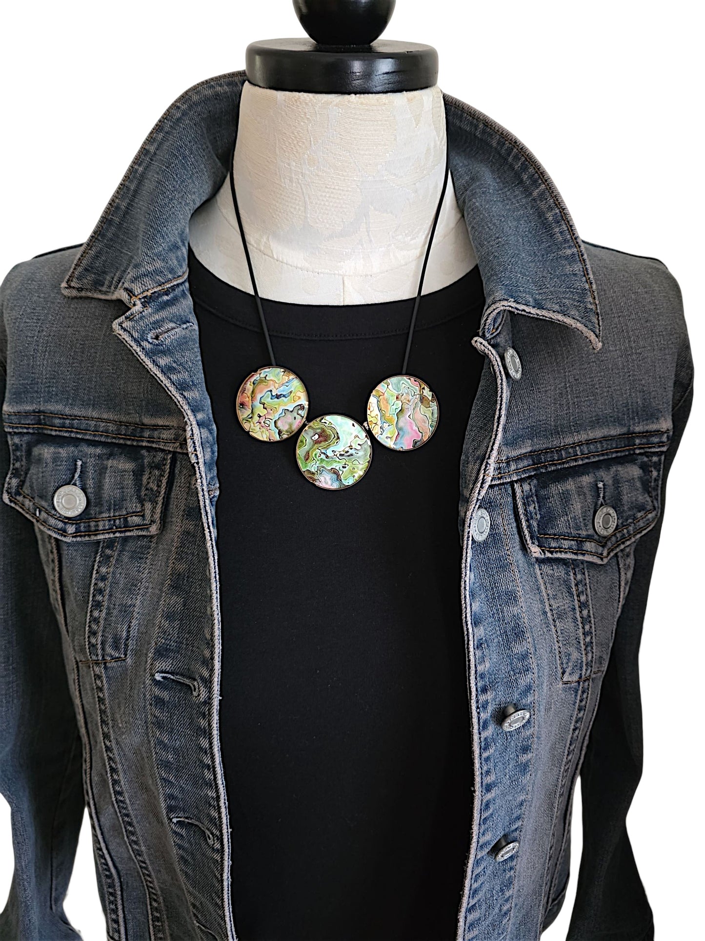 Circular Doodle Decal Necklace IV