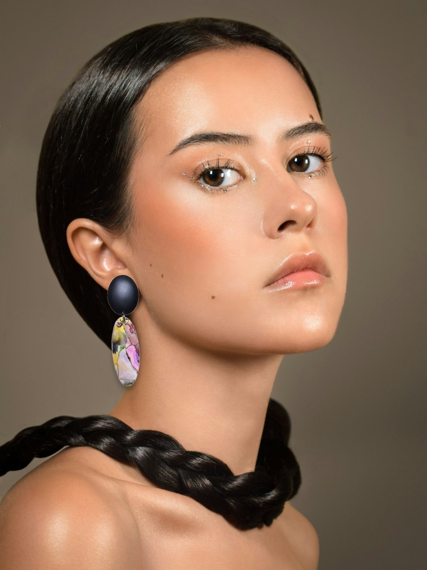Watercolor Mosaic Earrings II