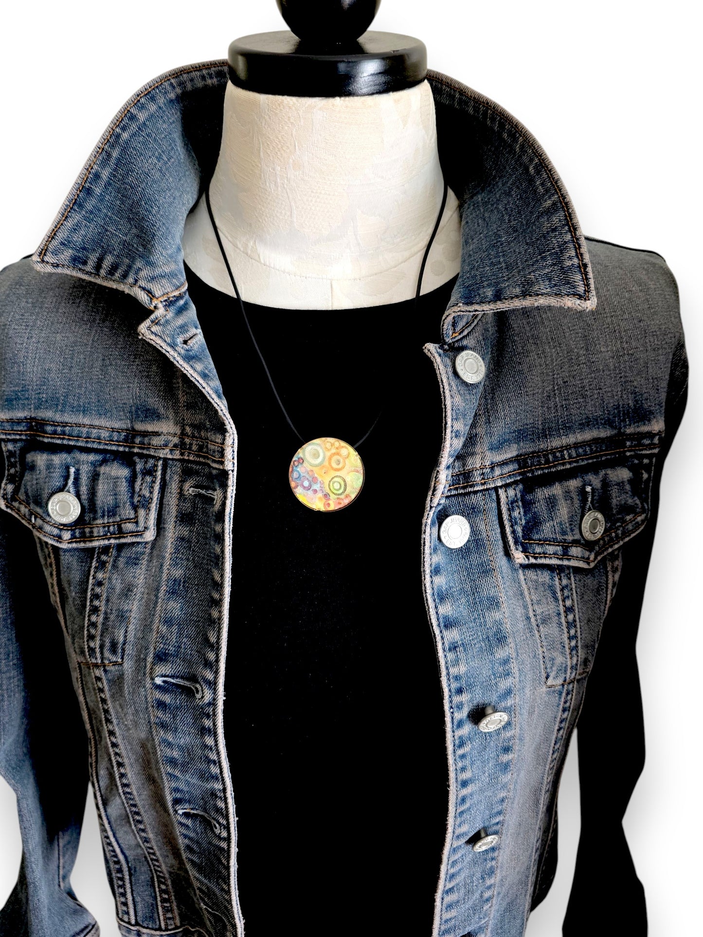 Circular Doodle Decal Necklace III