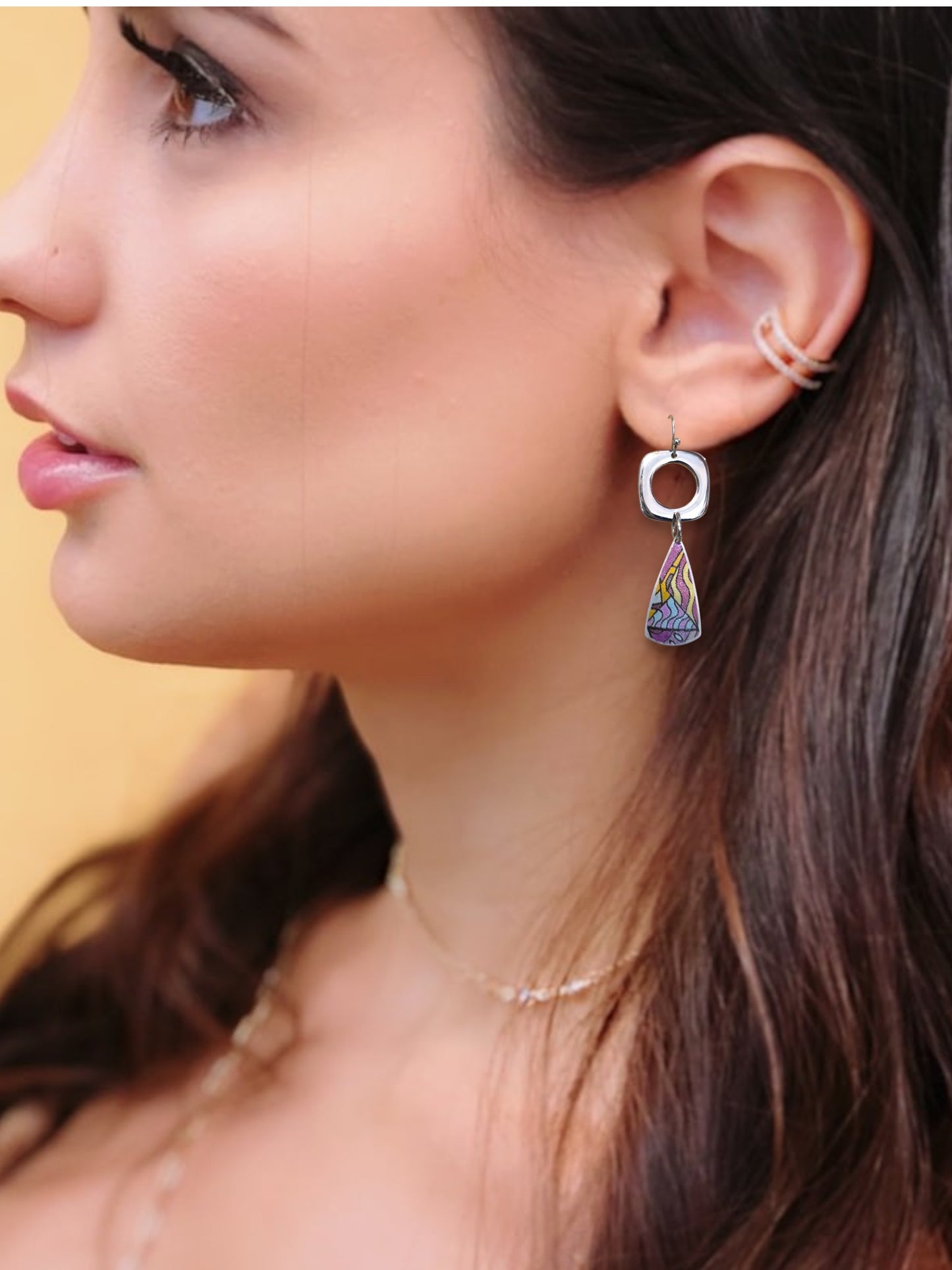 Pop Prism Decal Earrings II