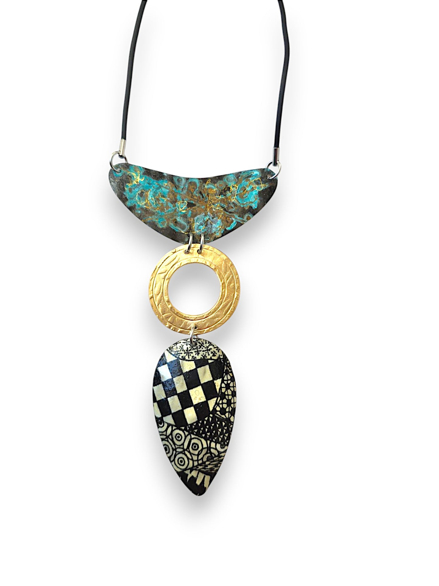 Relics Brass & Decal Necklace