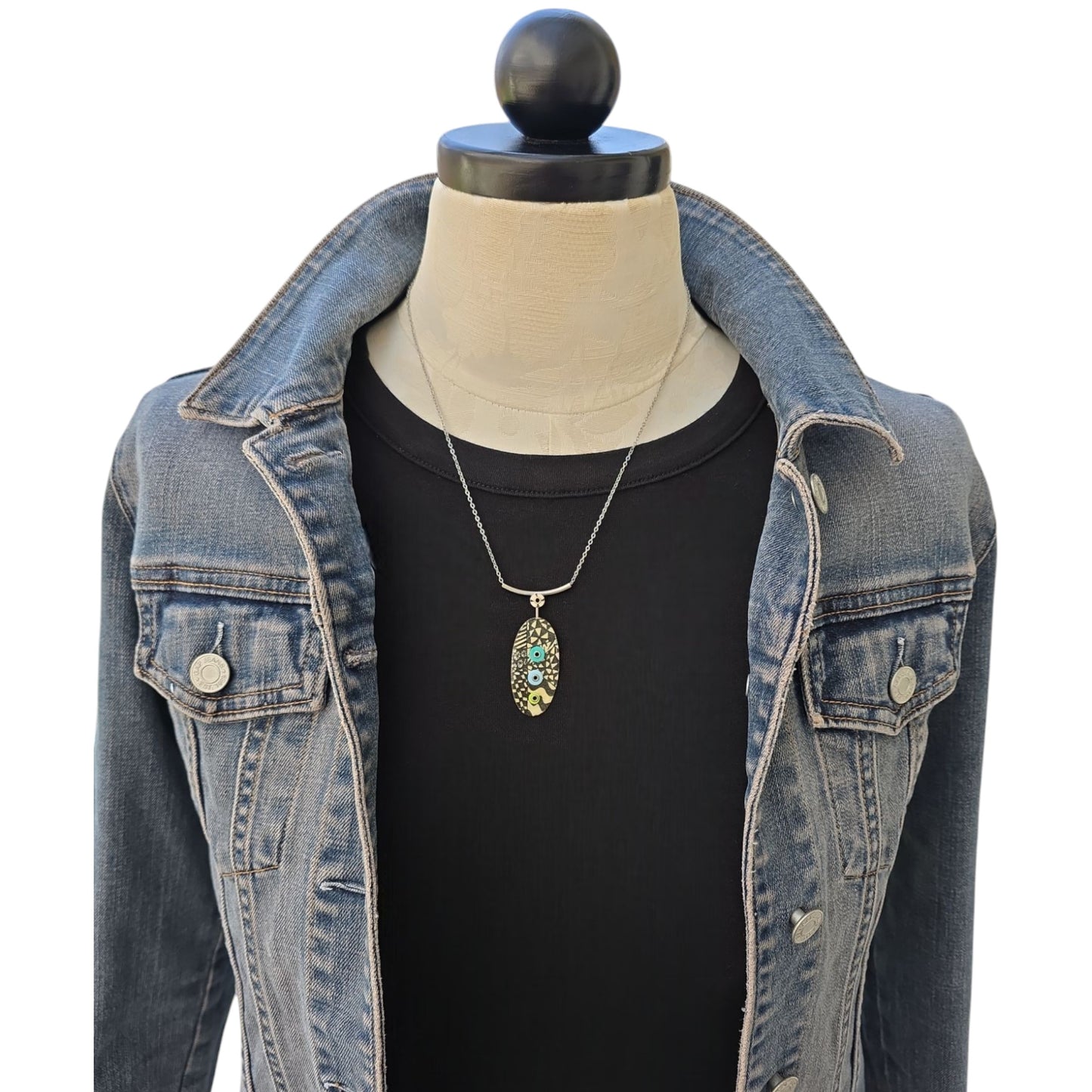 Petite Doodle & Discs Necklace