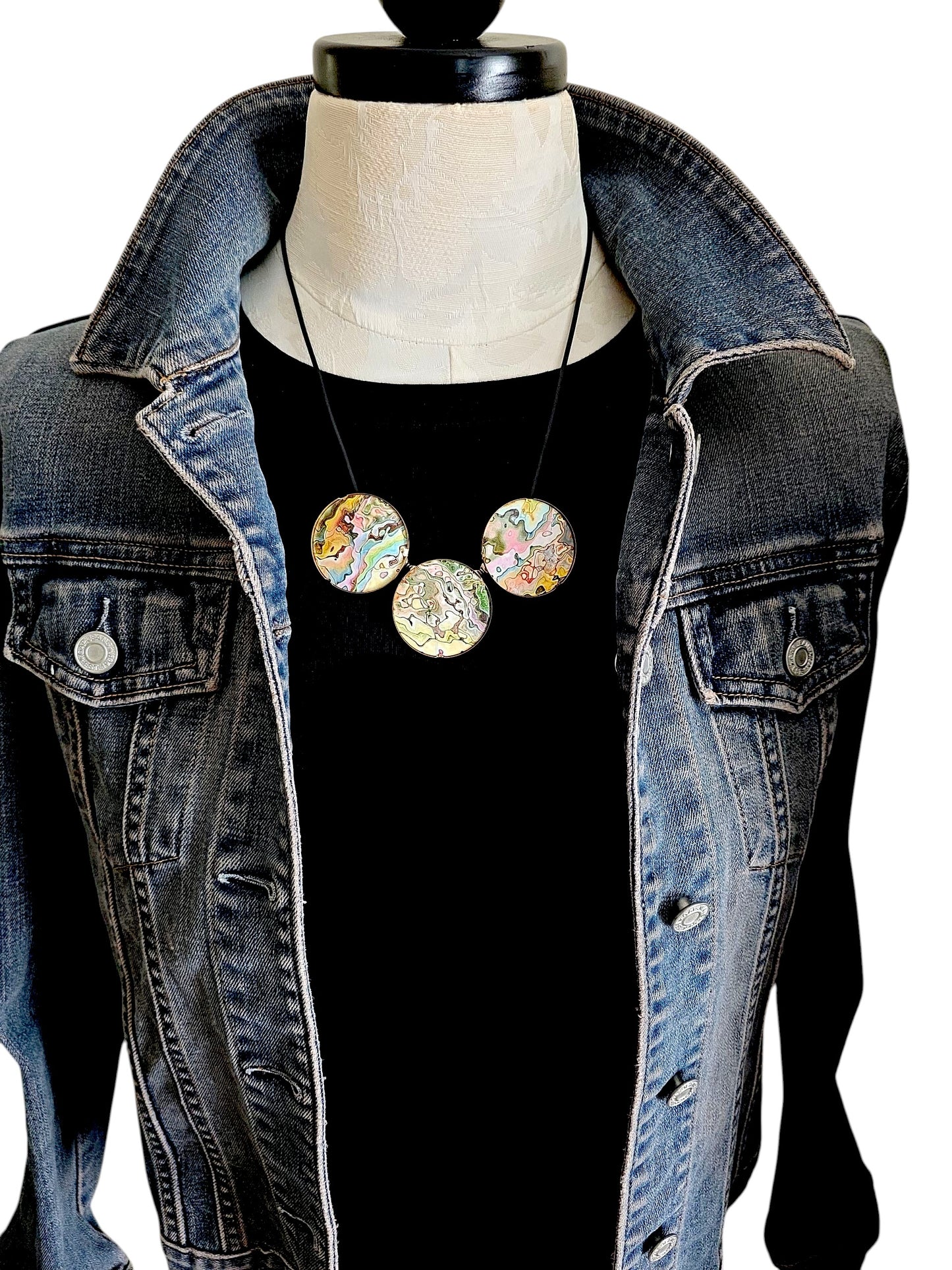Circular Doodle Decal Necklace II