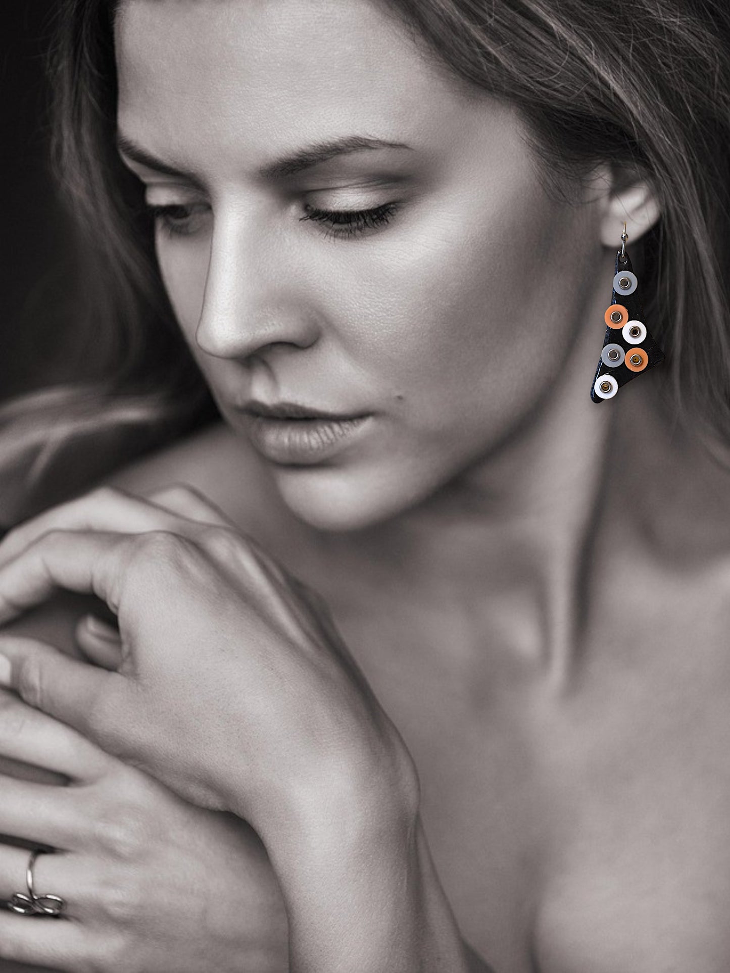 Petite Neutral Confetti Earrings