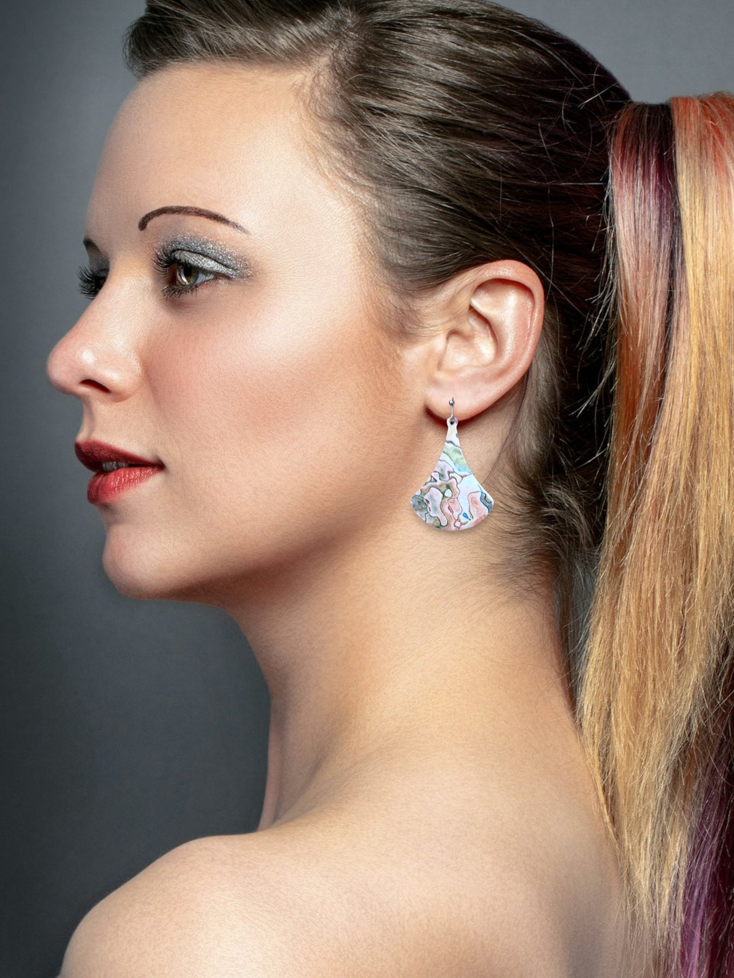 Earth’s Echo Decal Earrings II