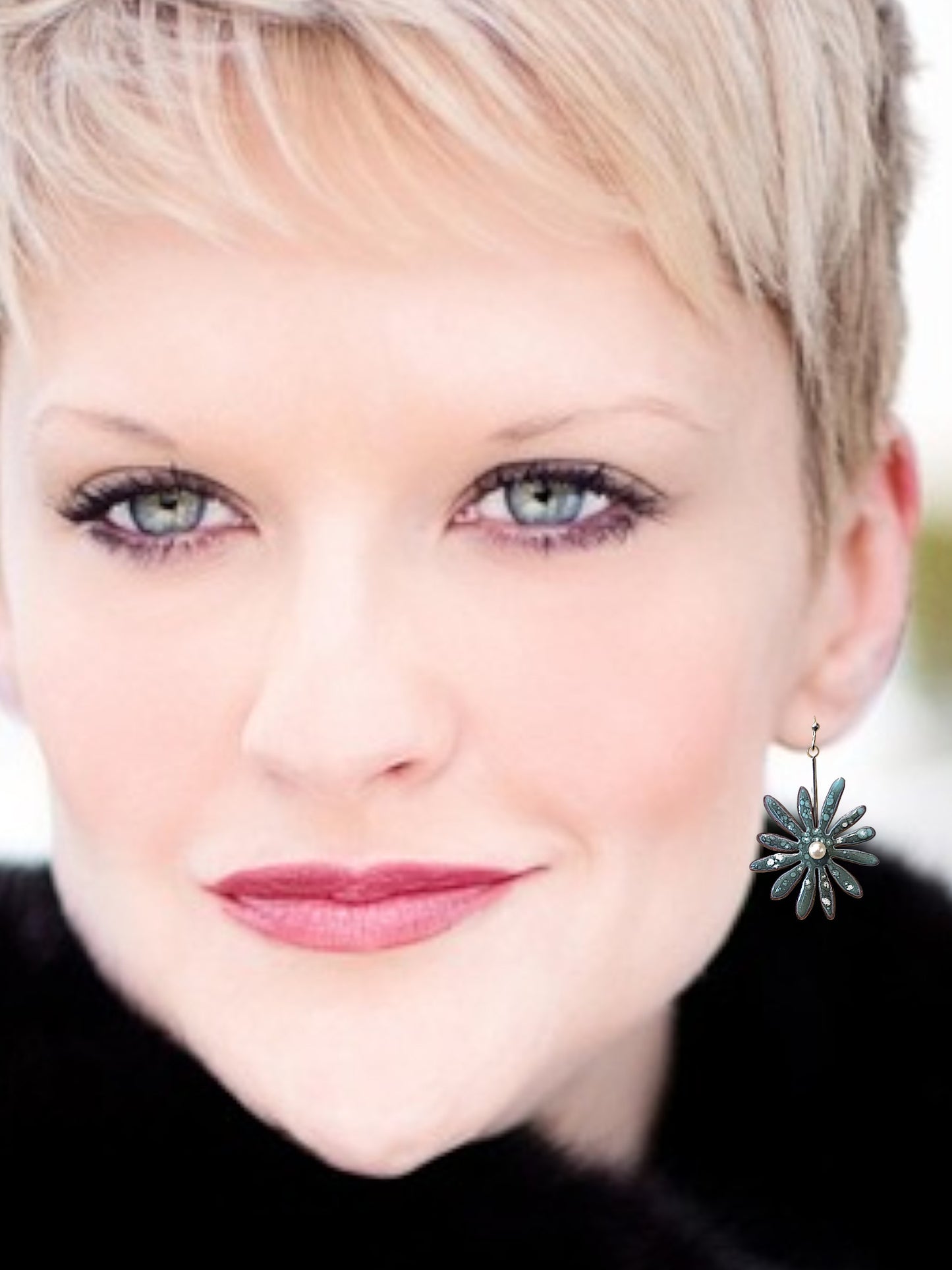 Bloom & Glow: Artisanal Enamel Flower Earrings