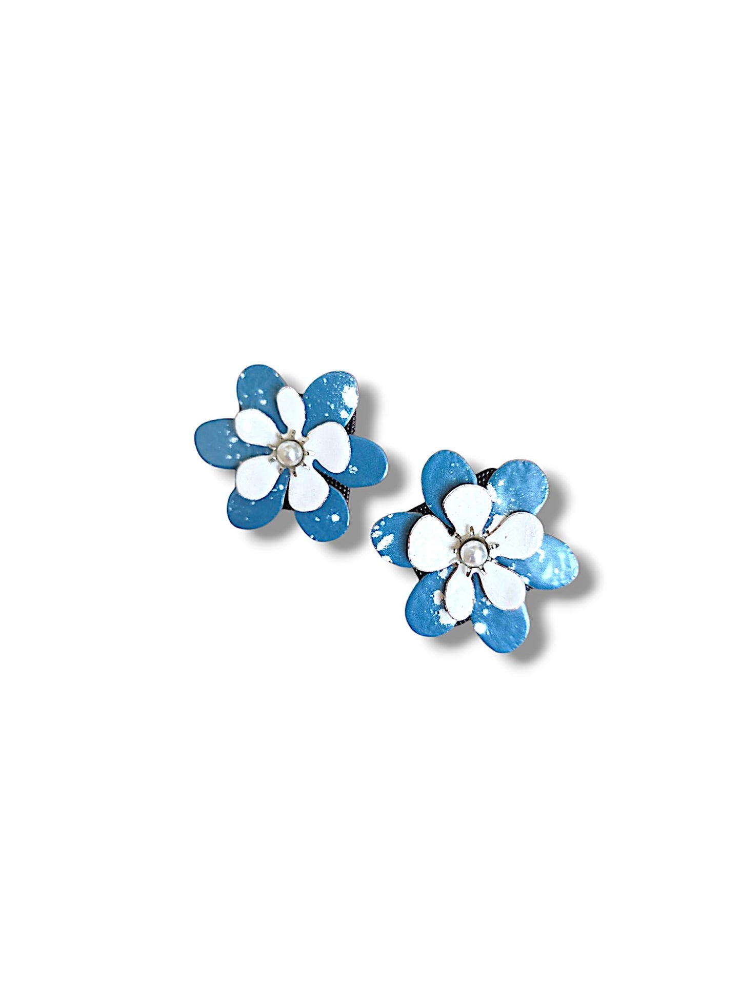 Blue & White Blossom Earrings
