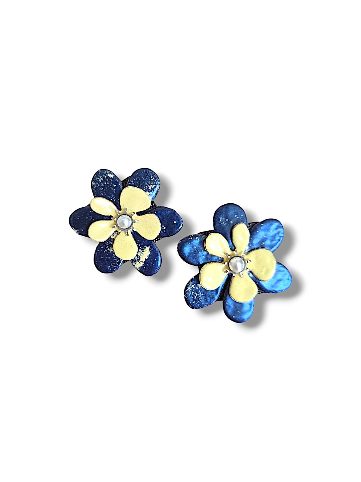 Blue & Yellow Blossom Earrings