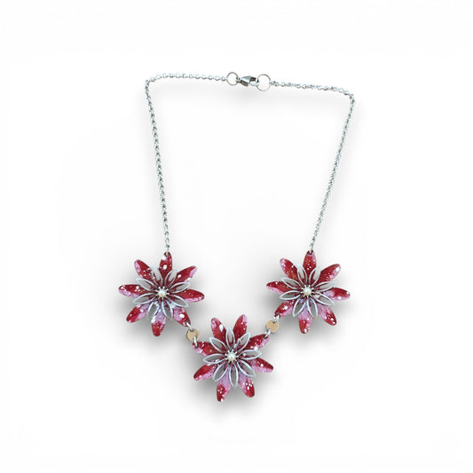 Red Blossoms Necklace
