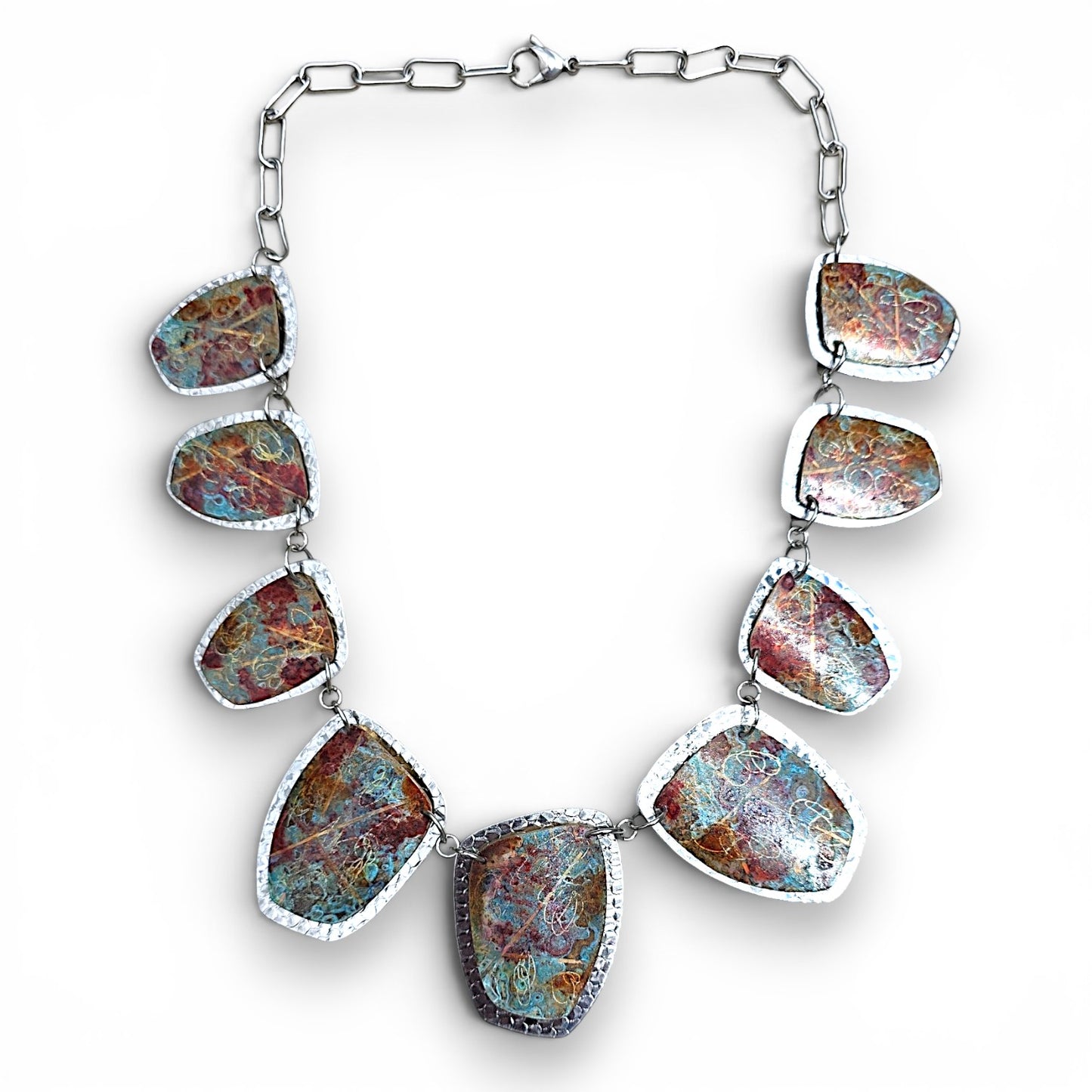 Artifacts Terracotta Shield Bib Necklace