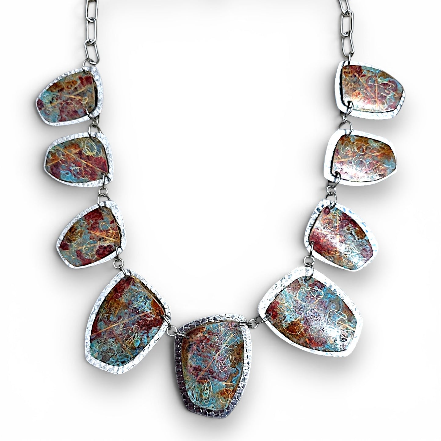Artifacts Terracotta Shield Bib Necklace