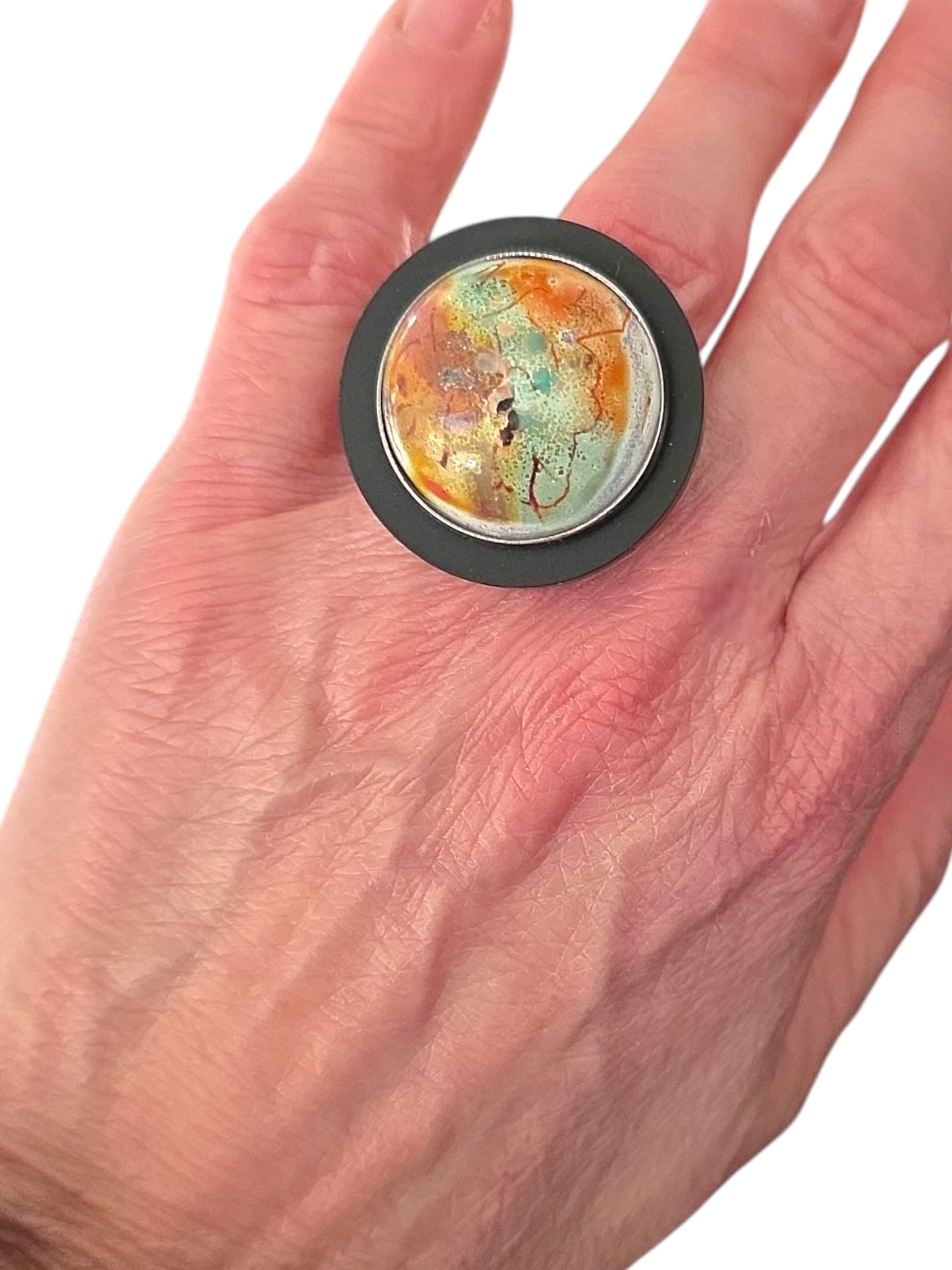 Solar Drift Statement Ring