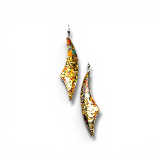 Gold & Decal Earrings