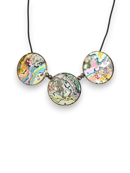 Circular Doodle Decal Necklace II