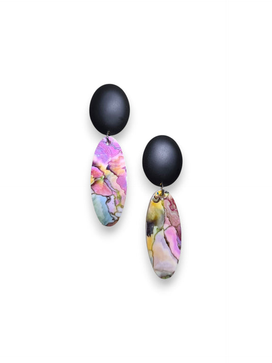 Watercolor Mosaic Earrings II