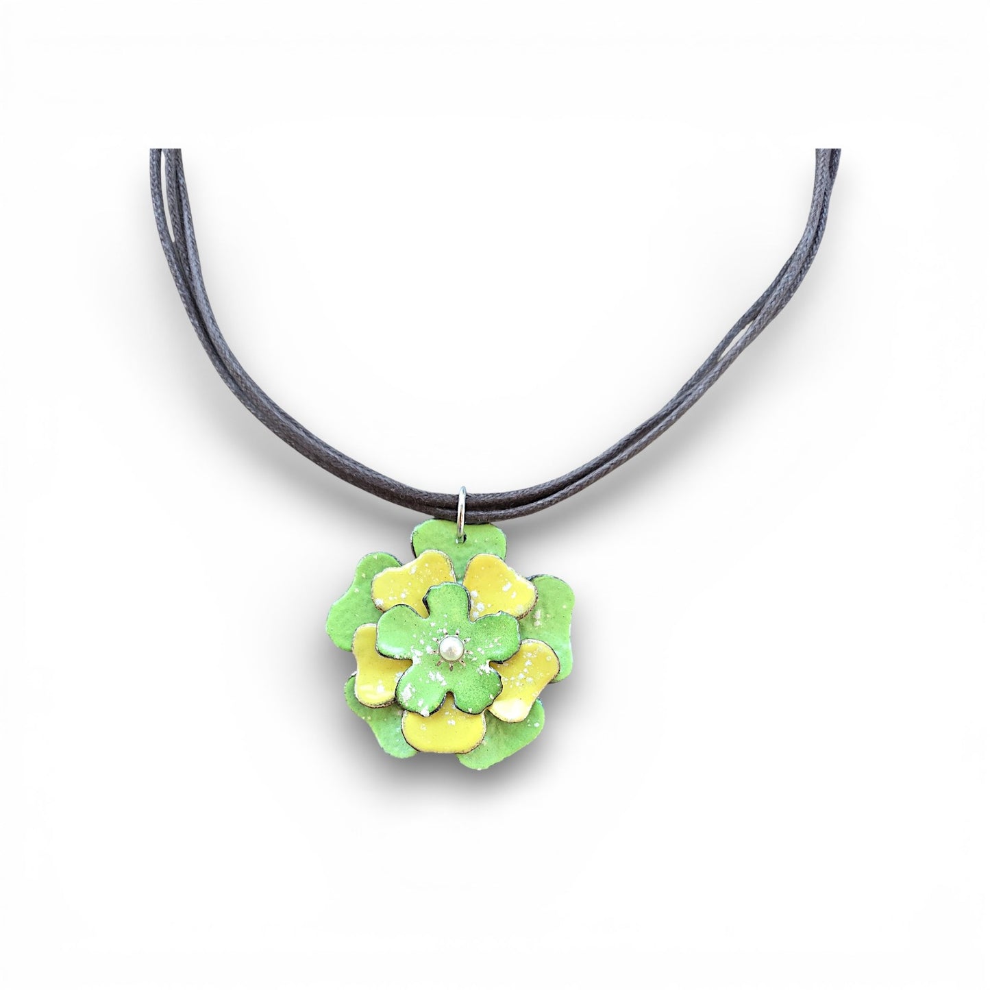 Lime & Yellow Blossom Necklace