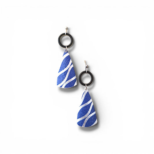 Sapphire Cone Drop Earrings - One of a Kind