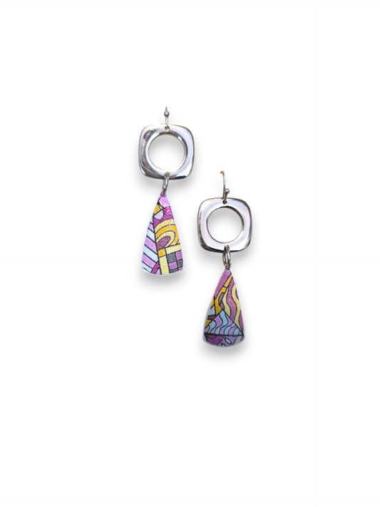 Pop Prism Decal Earrings II