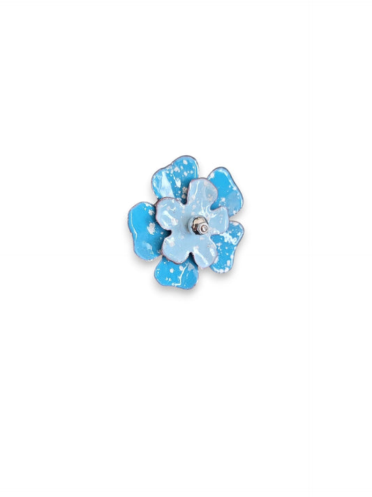 Light and Dark Blue Blossom Ring