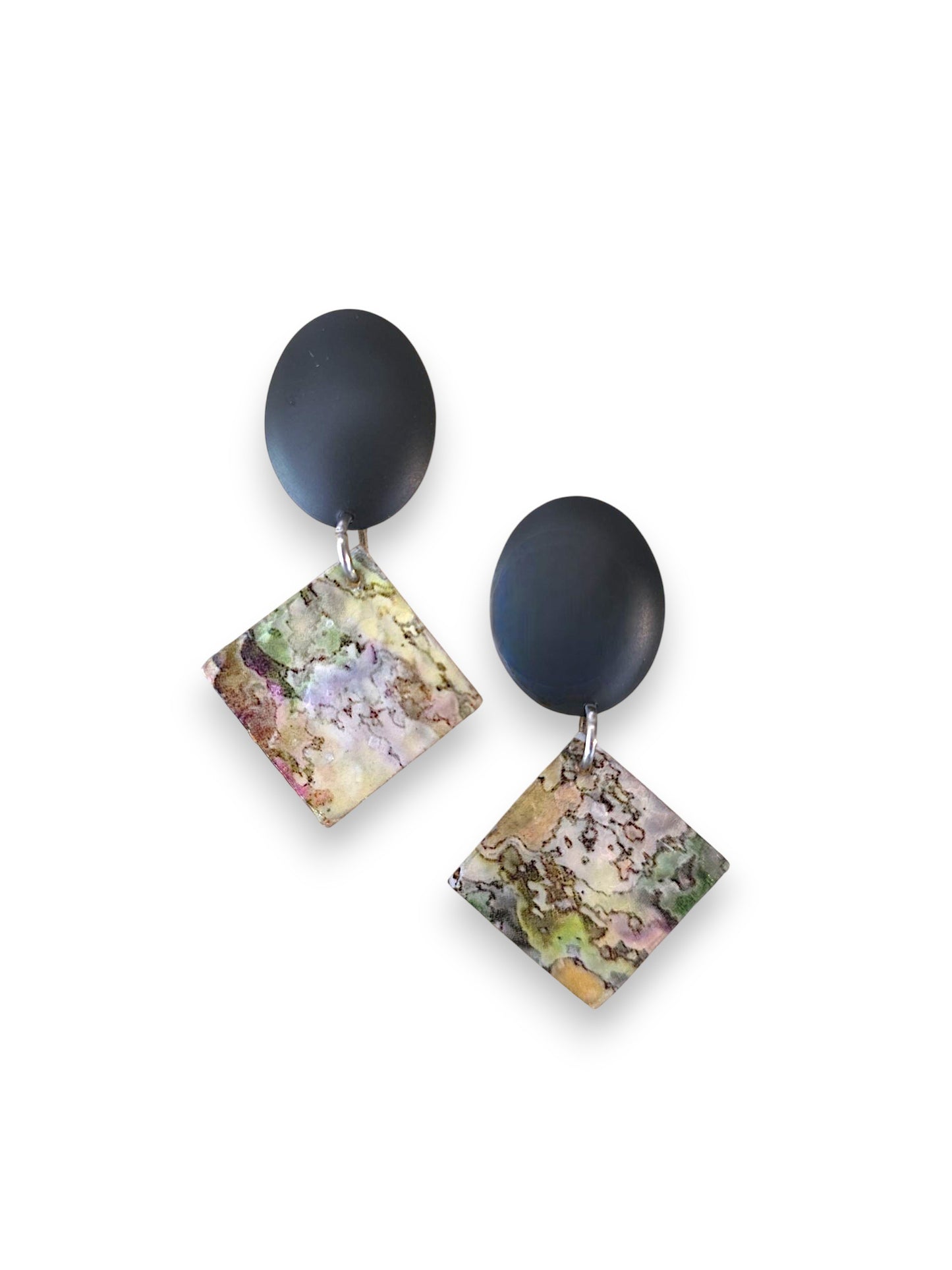Watercolor Mosaic Earrings