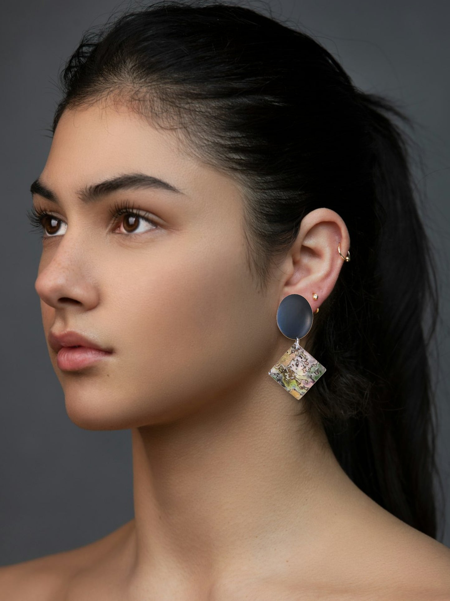 Watercolor Mosaic Earrings