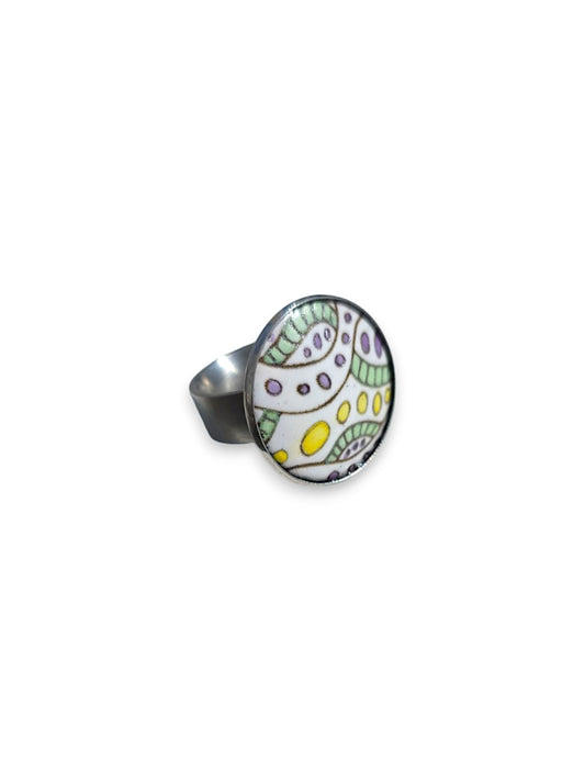 Large Doodle Mason Stain Ring