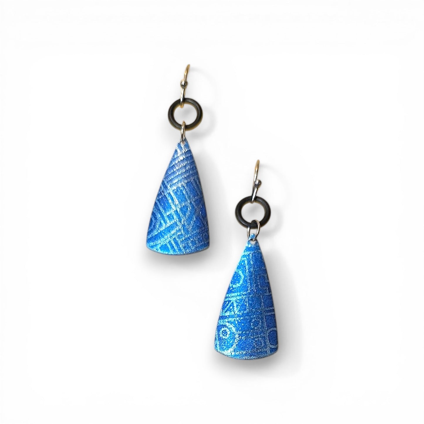 Cobalt Cone Drop Earrings - One of a Kind