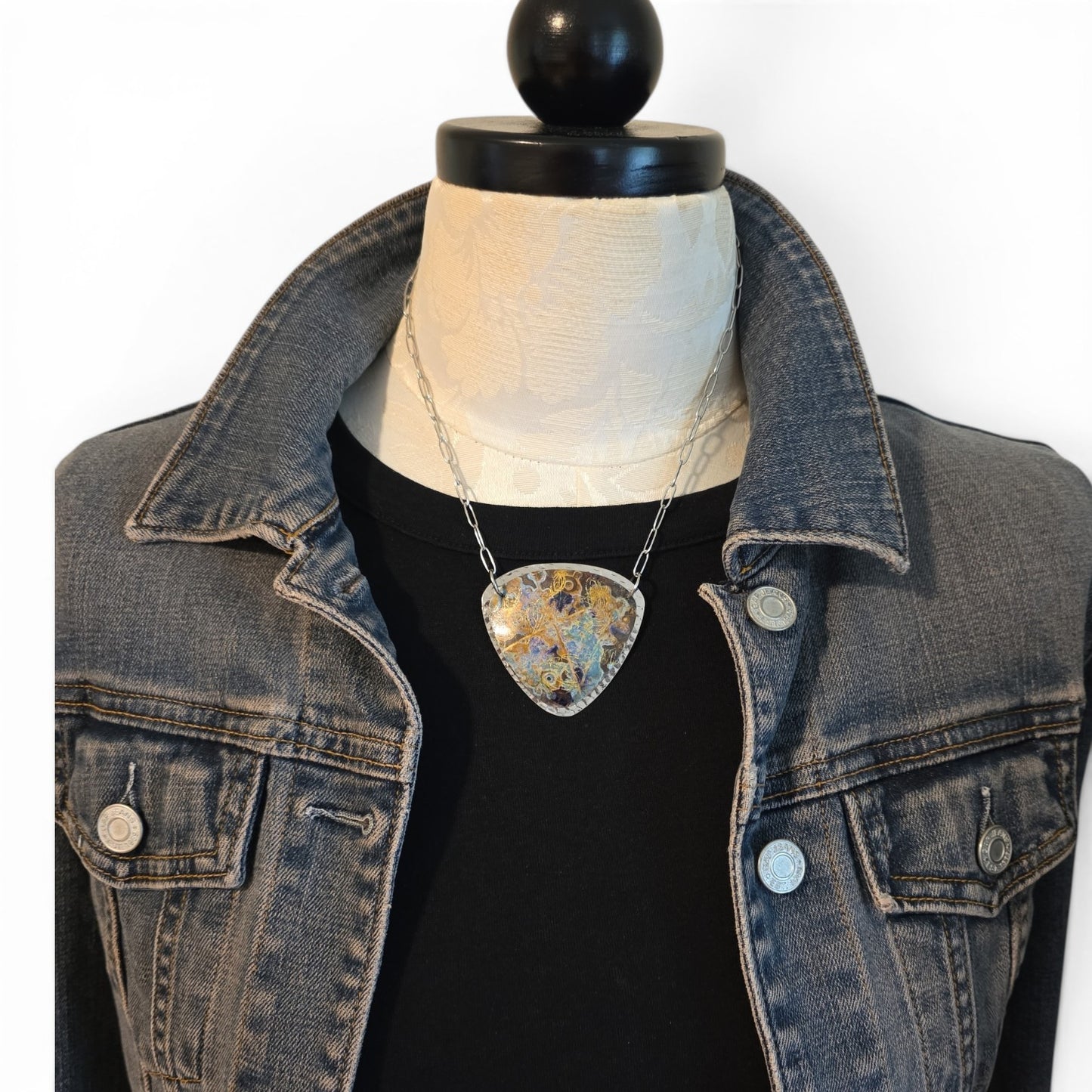 Artifacts Ochre & Azure Shield Pendant