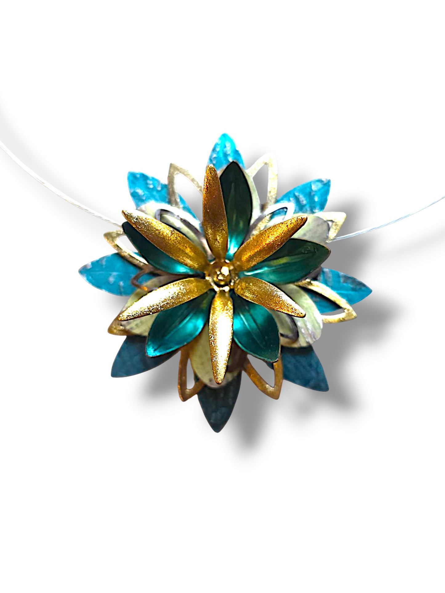 Fleur Blue & Gold Necklace