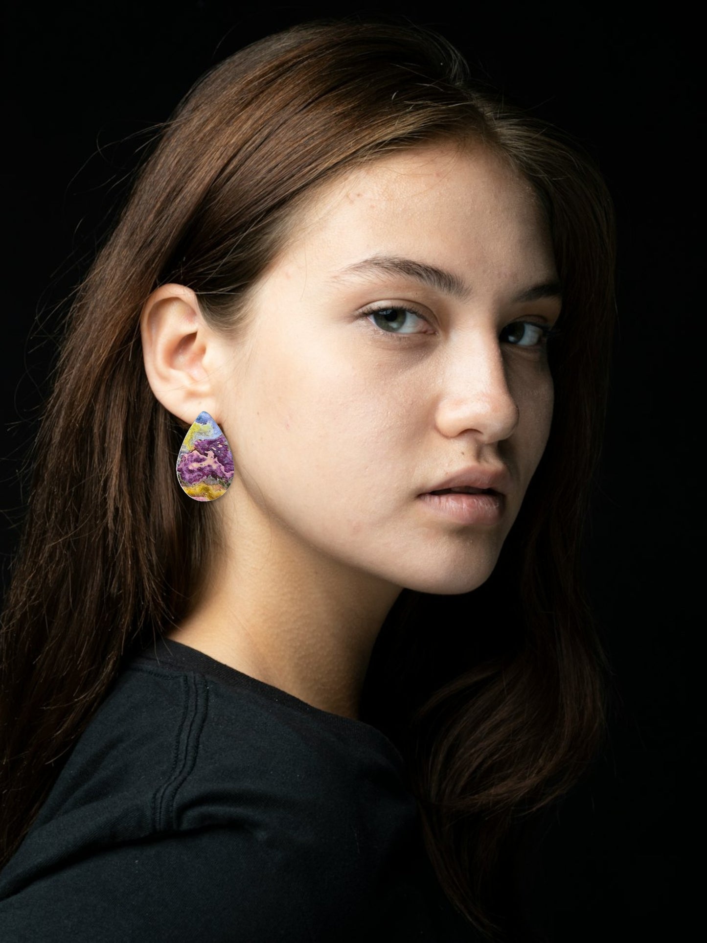 Decal Doodle Stud Earrings