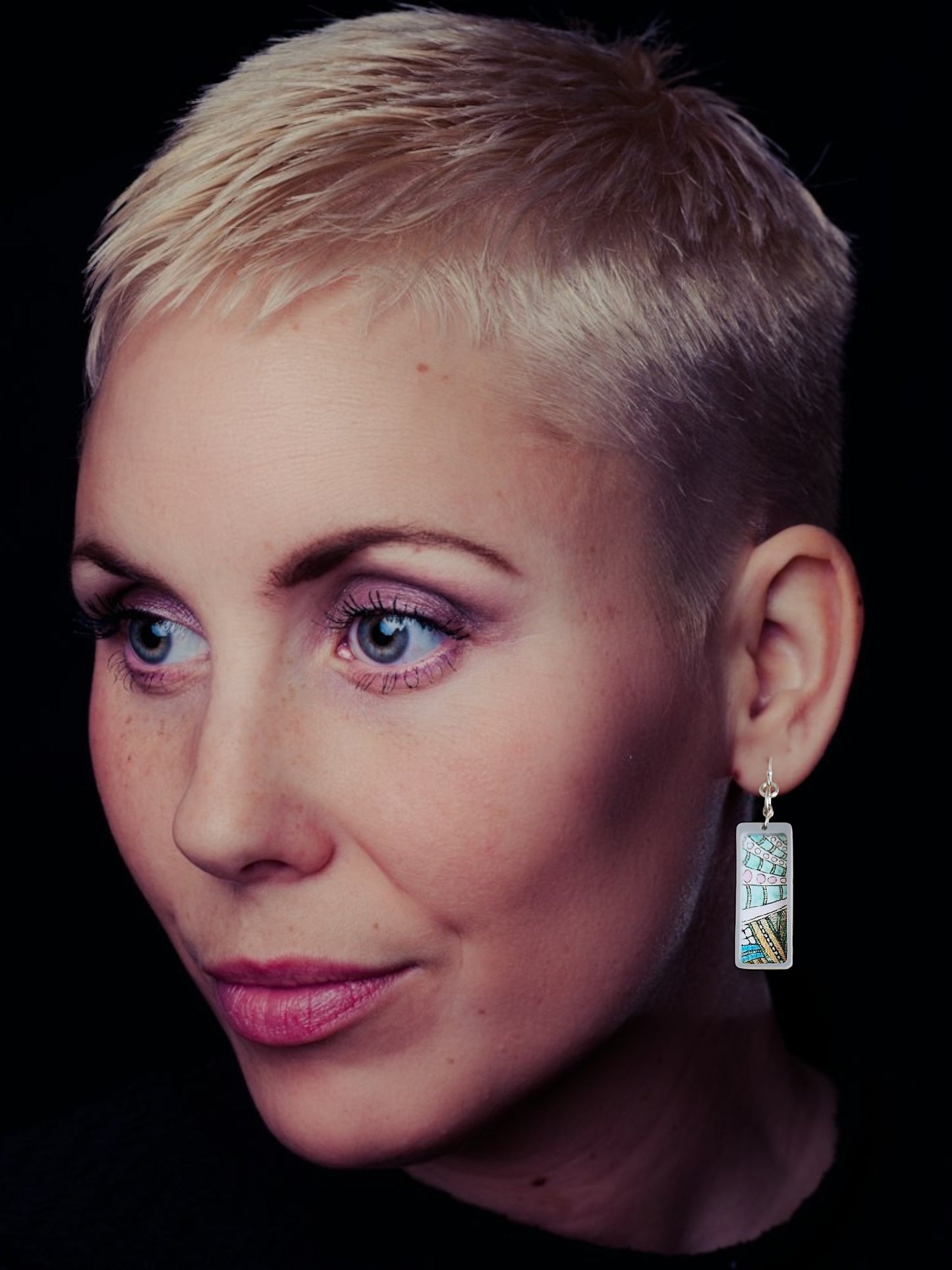 Cadre - Gray Deco Earrings