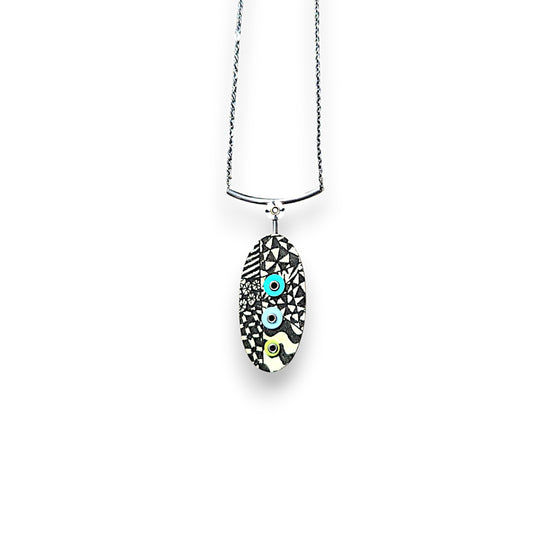 Petite Doodle & Discs Necklace