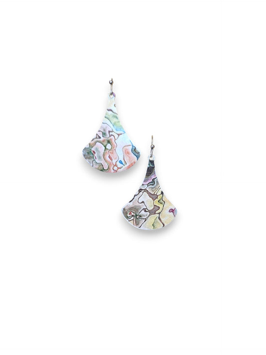 Earth’s Echo Decal Earrings II