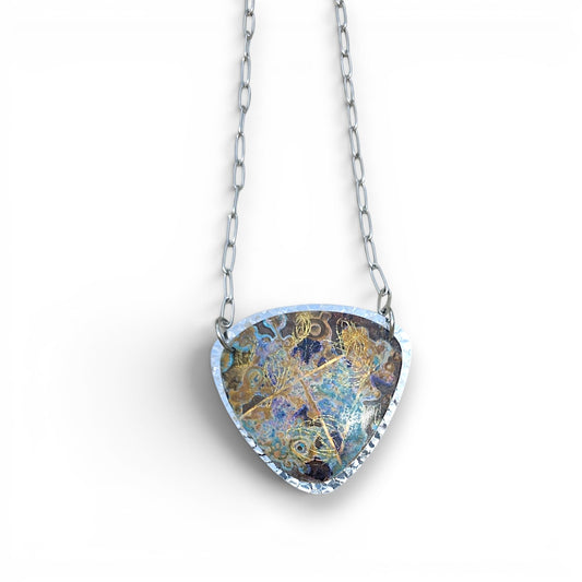 Artifacts Ochre & Azure Shield Pendant