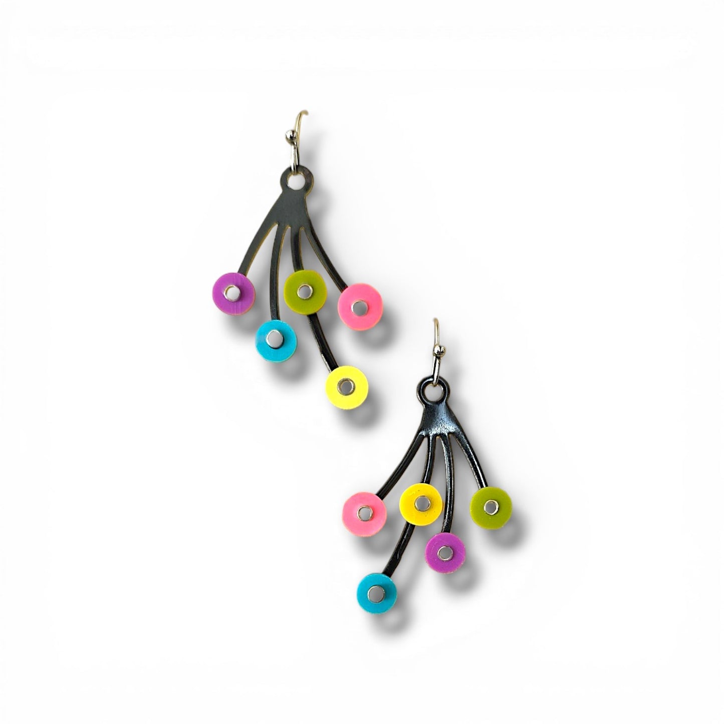 Multi-Color Confetti Drop Earrings