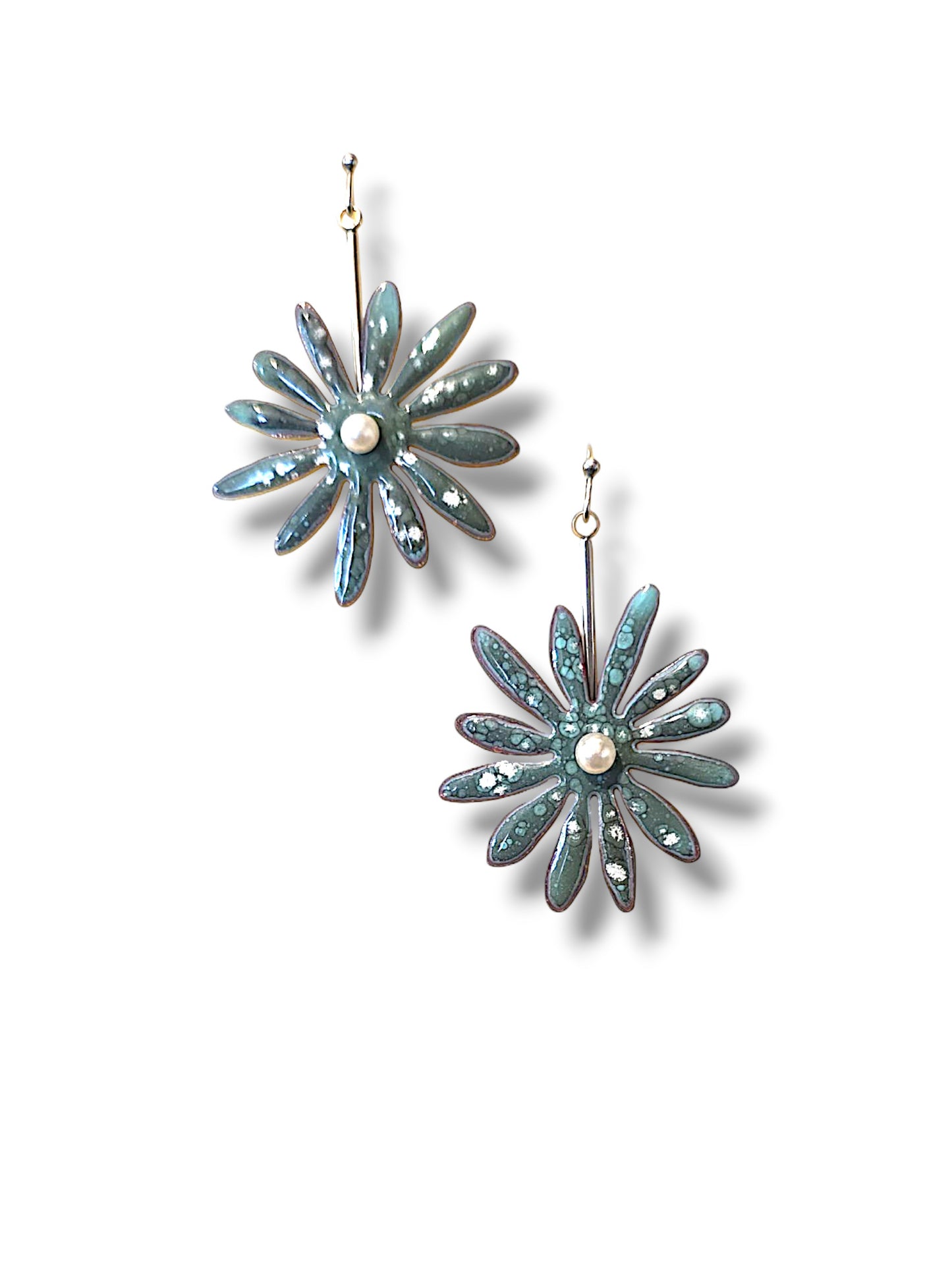 Bloom & Glow: Artisanal Enamel Flower Earrings
