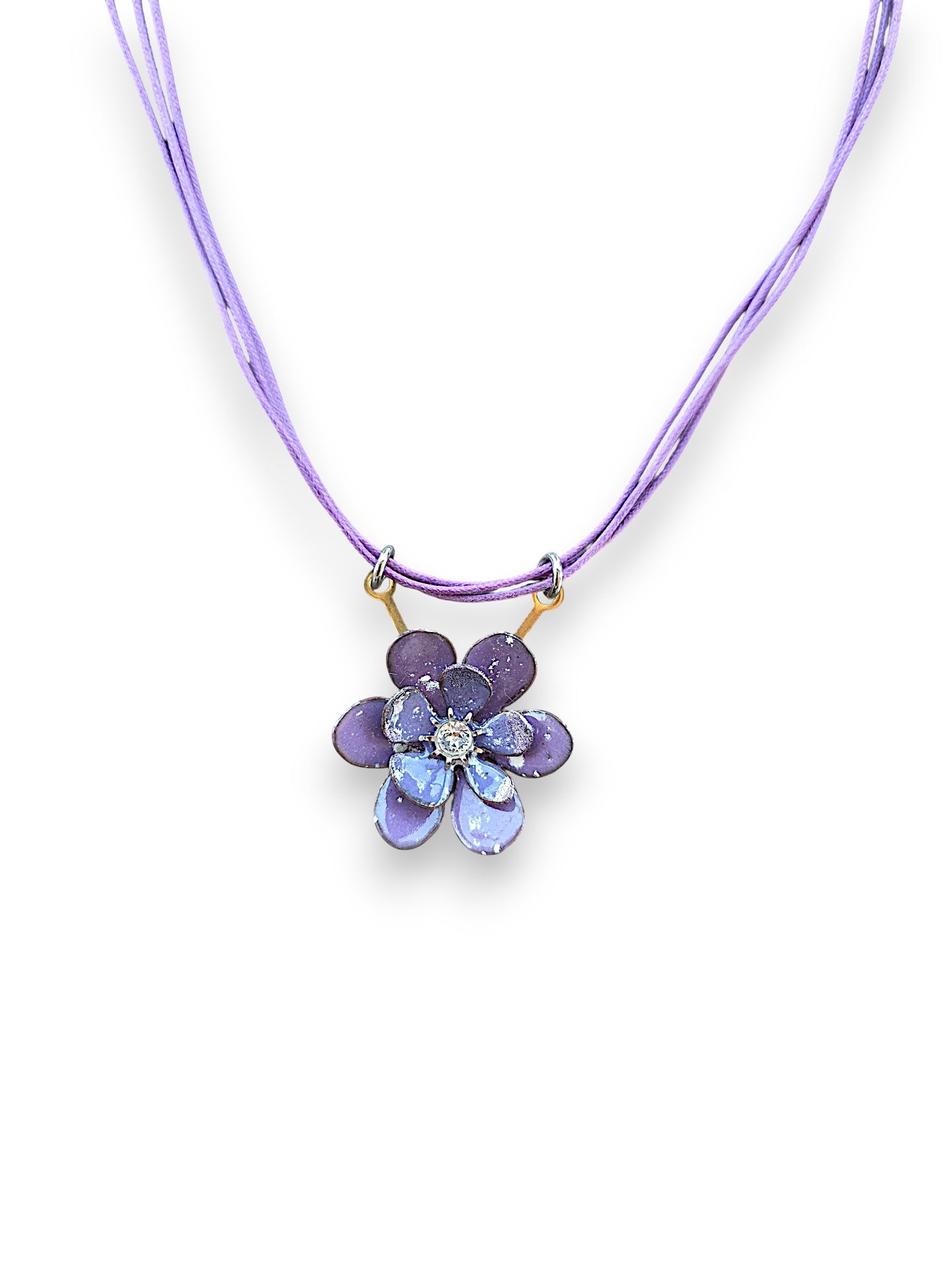 Petite Purple & Topaz Blossom Necklace