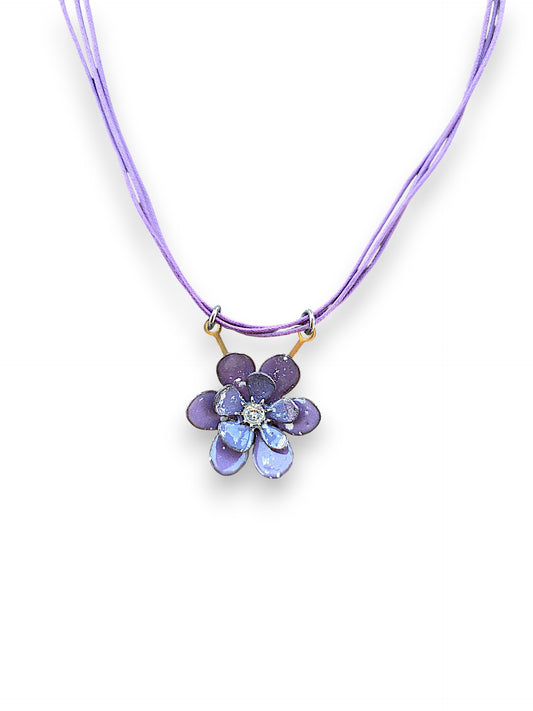 Petite Purple & Topaz Blossom Necklace