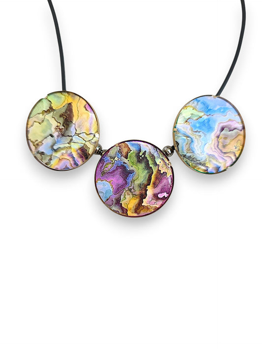 Circular Doodle Decal Necklace V