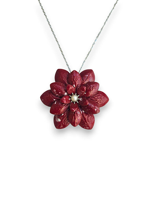 Red Powercoat Blossom Necklace