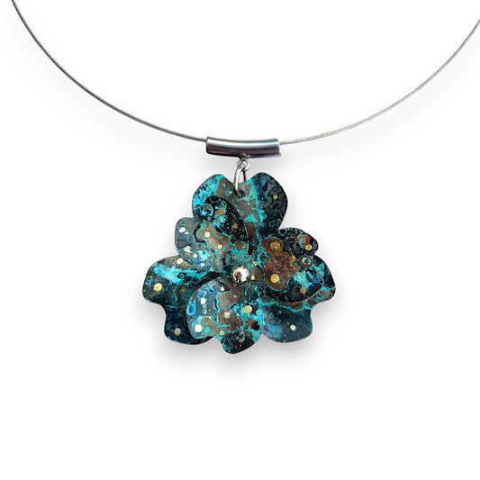 Petite Patina Blossom Necklace